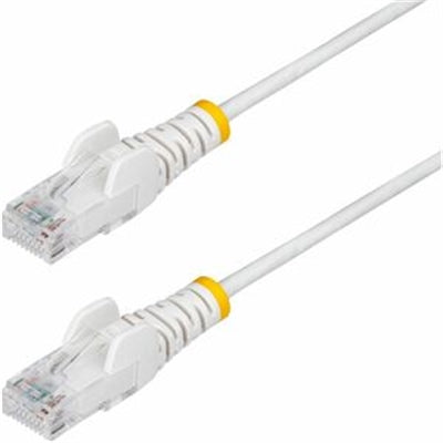 3Ft Slim White CAT6 Ethernet Cable for Tight Spaces - 1Gbps, 100W PoE, LSZH Jacket