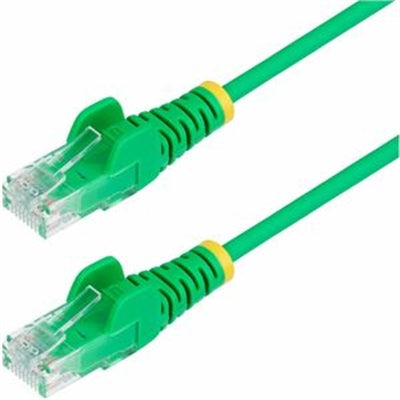 6Ft Green Slim CAT6 Cable - 1Gbps, 100W PoE, Flexible LSZH Jacket, Gold-Plated Contacts