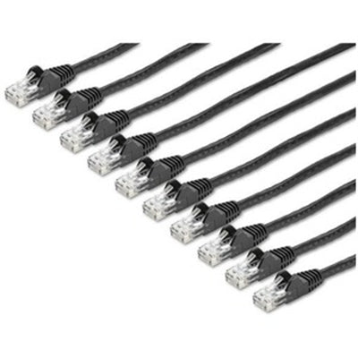 6 Ft Black CAT6 Ethernet Cable - 100% Copper, Snagless Connectors, EMI Shielded for Reliable Connection