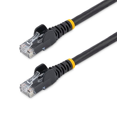 6-Inch Black Cat6 Ethernet Patch Cable with Snagless RJ45 Connectors for High-Speed Networking