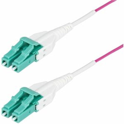 Startech OM4 Multimode Fiber Cable 3M LC/LC UPC Duplex, 100 Gbps, High-Density Uniboot Design