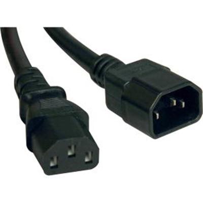 6' Heavy-Duty AC Power Cord C13 to C14 - 15A, 3 x 14 AWG Conductors, 100-250V