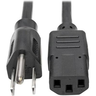 Tripp Lite 2 Ft Power Extension Cord, NEMA 5-15P to C13, 16 AWG, 13A, 125V, Black