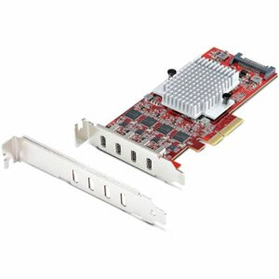 4-Port USB 3.2 Gen 2 Type-C PCIe Card - 10Gbps Speed, Windows/Linux/macOS Compatible