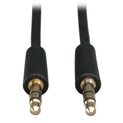 3' Mini Stereo Audio Dubbing Cable - High-Quality 3.5mm Male Connectors for Optimal Sound Transfer