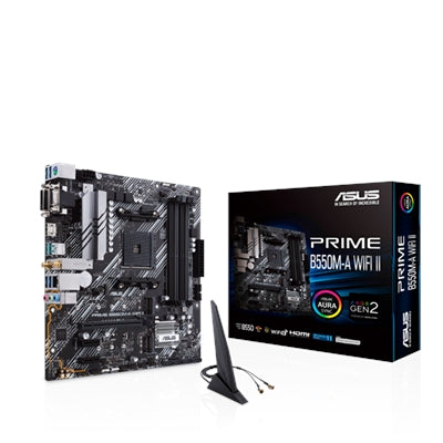 ASUS Prime B550M-A WiFi II Motherboard for AMD Ryzen 3rd Gen, PCIe 4.0, WiFi 6, 1Gb LAN