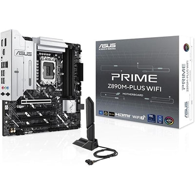 ASUS PRIME Z890M-PLUS WiFi Motherboard - Intel Core Ultra Series 2 Ready, DDR5, PCIe 5.0, Wi-Fi 7