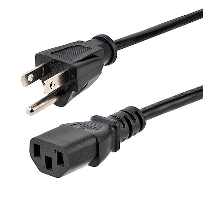 3' Power Cord NEMA 515P to C13 Computer Monitor Desktop PC Power Supply Cable