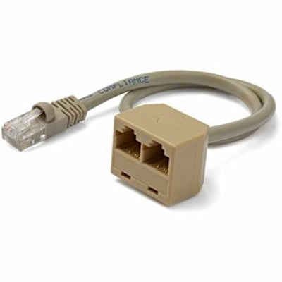 Startech.com 2-Port RJ45 Splitter Cable Adapter - Dual Ethernet Connection for One Cat5/Cat5e Cable