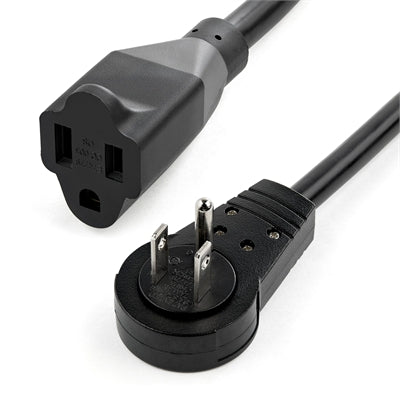 10 Ft Power Extension Cord with 360-Degree Rotating Plug - Flat Space-Saving Design, UL Certified