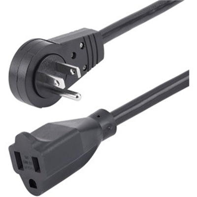StarTech 3 Ft Power Extension Cord with 360-Degree Rotating Plug, Flat Design for Tight Spaces