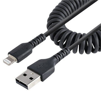 20In Coiled USB to Lightning Cable - MFi Certified, Tangle-Free Design, 10,000+ Bend Durability