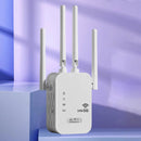 LAIMANEI 1200Mbps Dual Band WiFi Repeater with 4 Antennas & WAN/LAN Port for Seamless Connectivity