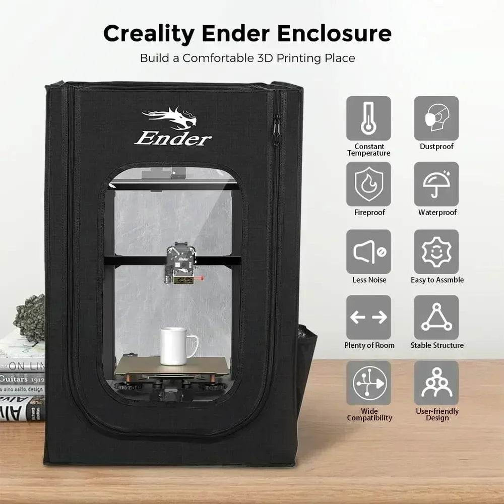 Creality Ender-3 SE Enclosure - Fireproof, Dustproof, Constant Temperature Control, Black