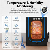 YOOPAI 3D Printer Enclosure for Bambu & Creality with LED Light - Fireproof, Dustproof, Temperature Control