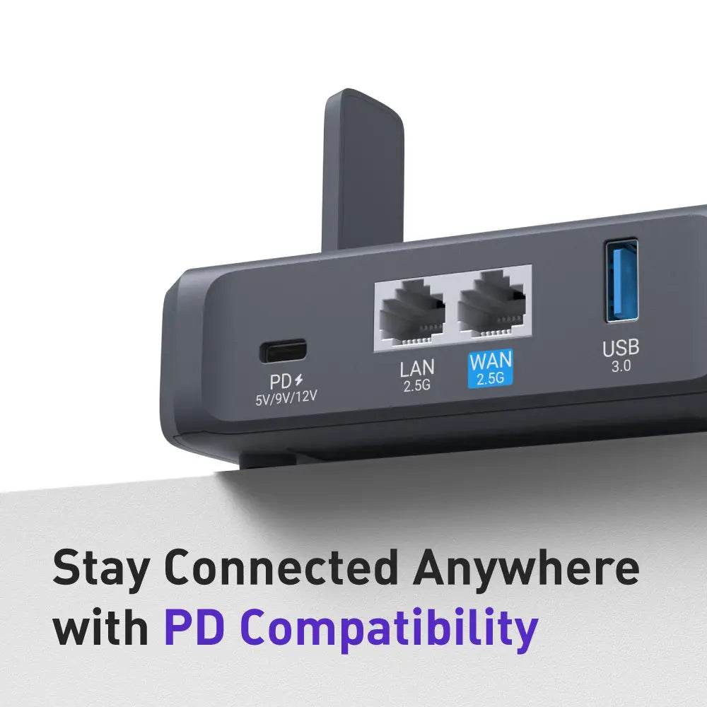 GL.iNet GL-BE3600 Slate 7 Dual-Band WiFi 7 Portable Travel Router for Fast Connectivity