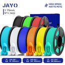 JAYO PETG Filament 1.75mm - 9 Rolls for Fast, Reliable 3D Printing with Matte Finish BKGNRDSBWTBLORYLMG United States