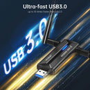 EDUP AX1672 USB 3.0 WiFi 6E Adapter | Tri-Band 3000Mbps | High-Gain Antenna for Extended Range