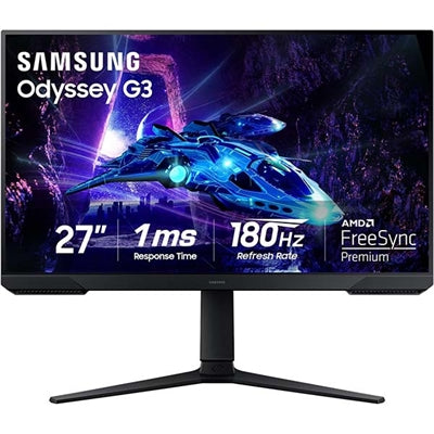 Samsung Odyssey G3 27-Inch VA Monitor - 180Hz, 1920x1080, FreeSync, HDR10, HDMI/DP