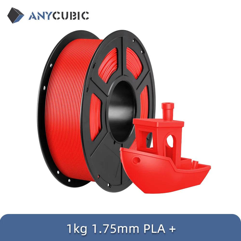 Anycubic PLA Plus 1.75mm 5Kg Natural Filament for Kobra S1C - Precision 3D Printing Material Red 5kg United States