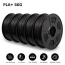 SUNLU PLAPLUS 1.75mm Filament 5kg - Tangle-Free, Eco-Friendly, Odorless, Bright Color PLA PLUS Black 5 United States