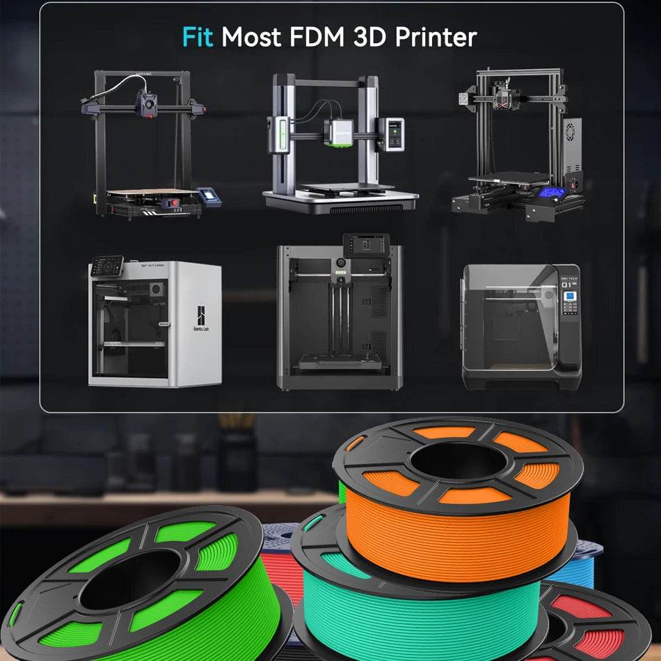 JAYO PETG Filament 1.75mm - 9 Rolls for Fast, Reliable 3D Printing with Matte Finish