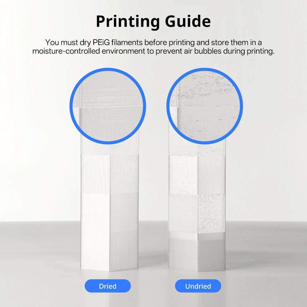 ANYCUBIC PETG-PLA 1.75mm Clear Multicolor Filament for Kobra 3 S1C - Vibrant, Strong Prints