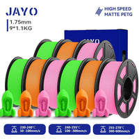 JAYO PETG Filament 1.75mm - 9 Rolls for Fast, Reliable 3D Printing with Matte Finish 3GN3OR3PK United States