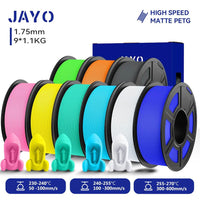 JAYO PETG Filament 1.75mm - 9 Rolls for Fast, Reliable 3D Printing with Matte Finish GNORGYPKYLMGSBWTBL United States