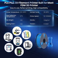 Sunlu PLA Plus 1.75mm 5Kg Colorful Filament for Vivid 3D Printing and Strong, Smooth Output
