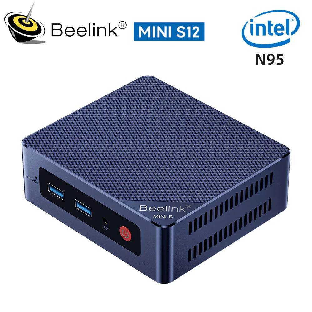 Beelink Mini S12 PC - 12th Gen Intel N95, 8GB RAM, 256GB SSD, 4K Streaming, Compact Design