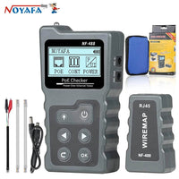 Noyafa NF-488 PoE Ethernet Cable Tester showcases a compact design and user-friendly interface, ideal for testing CAT5e, CAT6, and CAT6a cables.