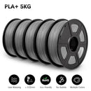 SUNLU PLAPLUS 1.75mm Filament 5kg - Tangle-Free, Eco-Friendly, Odorless, Bright Color PLA PLUS Grey 5 United States