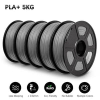 SUNLU PLAPLUS 1.75mm Filament 5kg - Tangle-Free, Eco-Friendly, Odorless, Bright Color PLA PLUS Grey 5 United States