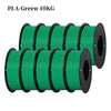 Kingroon 22Lbs Pro Quality PETG & PLA Filament - 10 Rolls Mixed Colors, Eco-Friendly 1.75mm 10KG PLA Green United States