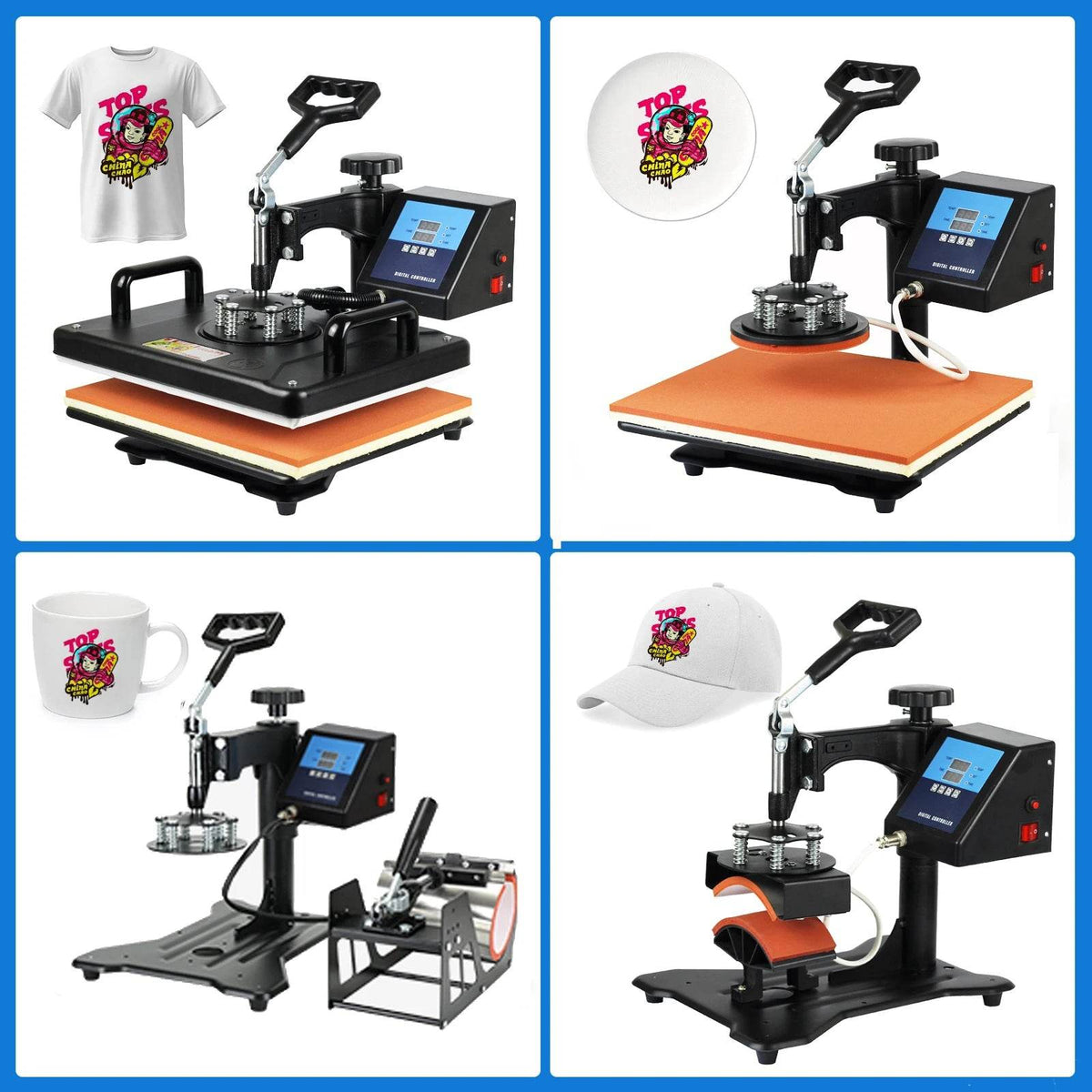 15 In 1 Multifunctional Sublimation Heat Press Machine for T-Shirts, Mugs, Caps & More