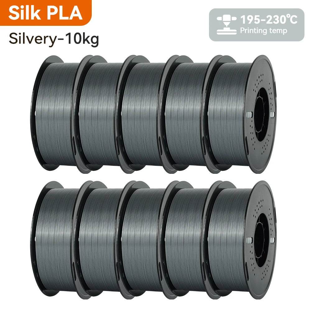 10kg Silk PLA Silver / United States