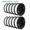 Kingroon 22Lbs Pro Quality PETG & PLA Filament - 10 Rolls Mixed Colors, Eco-Friendly 1.75mm 10 KG PETG White United States