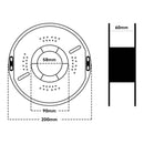 Technical specifications of KINGROON Silk PLA filament spool, detailing dimensions and design for easy handling during 3D printing projects.