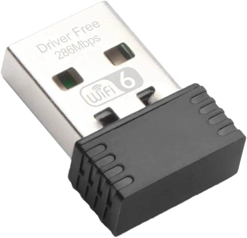 AX300 Mini USB WiFi 6 Adapter - 2.4GHz, Driver-Free, Compact Design for Laptops
