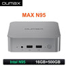 OUMAX Mini PC Intel N100, 16GB RAM, 500GB Storage, Fanless Design, Dual LAN Connectivity N95 16G500G Grey US|United States