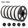 SUNLU PLAPLUS 1.75mm Filament 5kg - Tangle-Free, Eco-Friendly, Odorless, Bright Color PLA PLUS White 5 United States