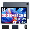 Doogee T40 Pro Tablet 12 Inch, 20GB RAM, 512GB Storage, 10800mAh Battery, Android 14 8GB 512GB Gray 1 Set United States