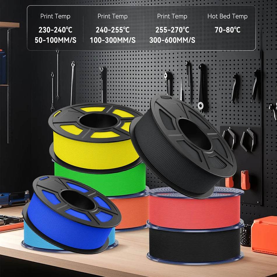 JAYO PETG Filament 1.75mm - 9 Rolls for Fast, Reliable 3D Printing with Matte Finish