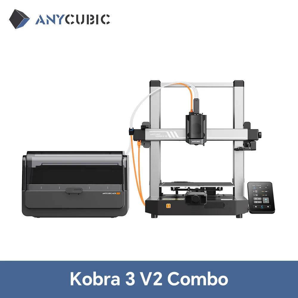 Anycubic Kobra 3 V2 3D Printer: 600Mm/S Fast Printing, 8 Vibrant Colors, APP Control, ACE Pro Filament Drying K3 V2 Combo