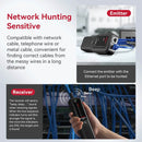 Noyafa NF-812 Cable Tester demonstrating its network hunting capabilities, compatible with various cable types, emphasizing easy operation.