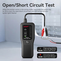 Noyafa NF-812 Cable Tester performing open/short circuit tests, highlighting functionality and user-friendly interface for effective network troubleshooting.