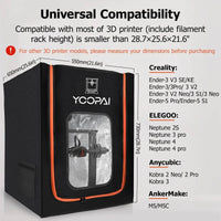 YOOPAI 3D Printer Enclosure for Bambu & Creality with LED Light - Fireproof, Dustproof, Temperature Control M1 high(75cm) United States