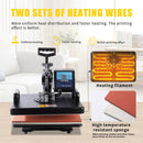 15 In 1 Multifunctional Sublimation Heat Press Machine by SHUOHAO demonstrating efficient heating with two sets of heating wires for better print quality.