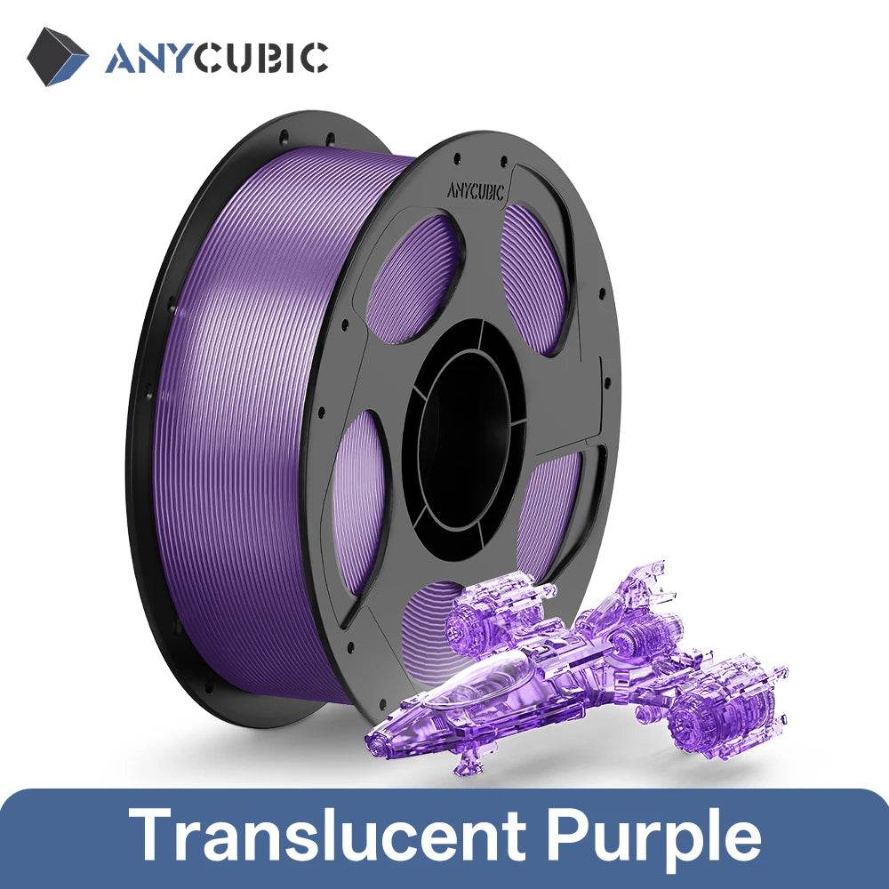 ANYCUBIC PETG-PLA 1.75mm Clear Multicolor Filament for Kobra 3 S1C - Vibrant, Strong Prints Clear-purple United States